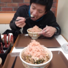 Elder Asato eating Shoga